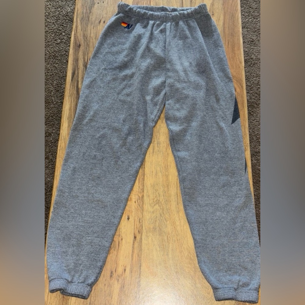 Aviator Nation BOLT SWEATPANTS - HEATHER GREY
